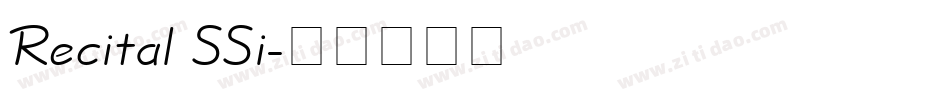 Recital SSi字体转换
